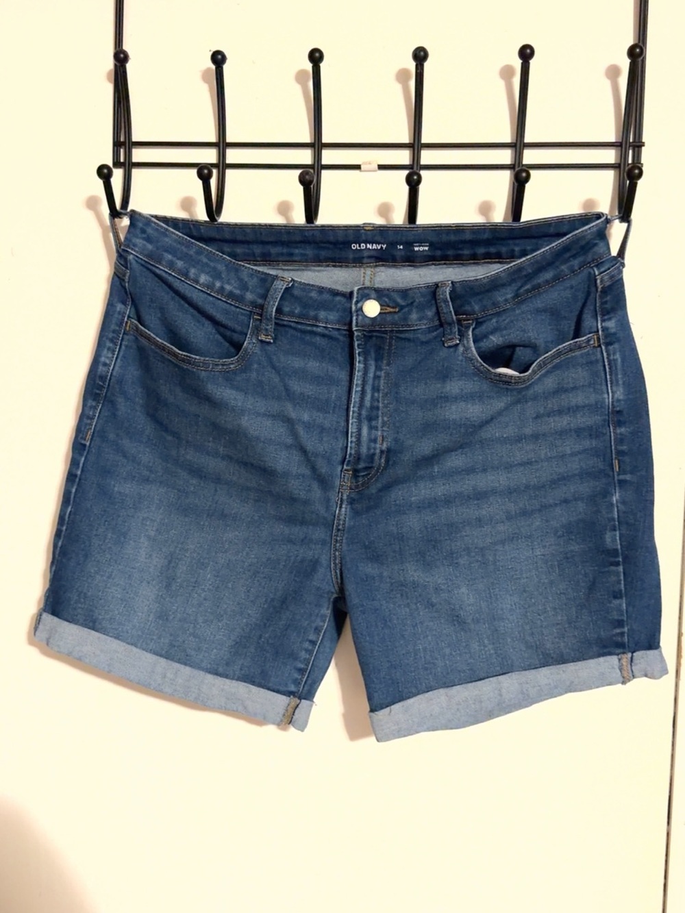 Old Navy Blue Roll-Cuff Denim Shorts